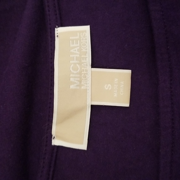 Michael Kors Zipper Shoulder Ruched Top Small - Picture 6 of 7